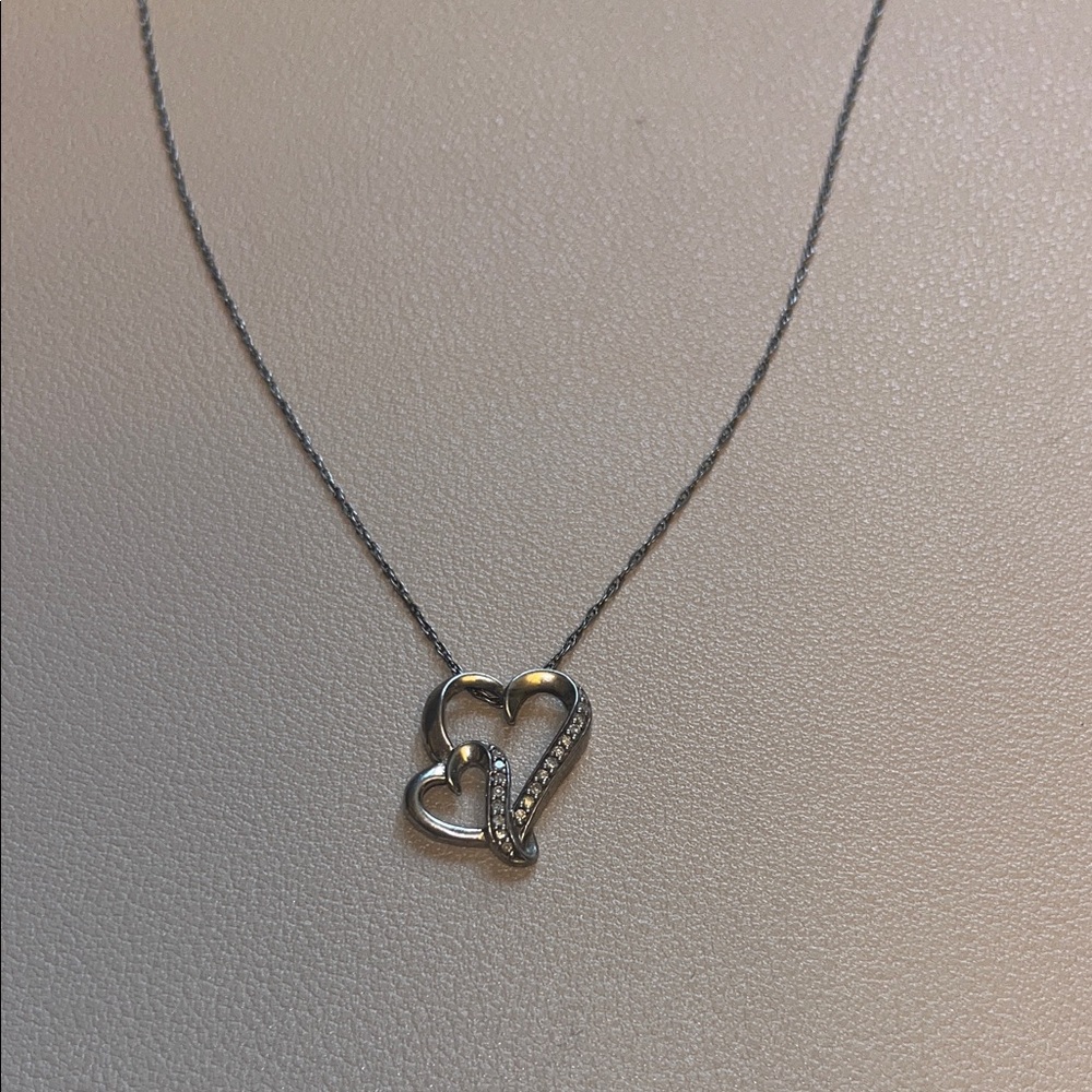 Kay Jewelers Silver Heart Pendant Necklace